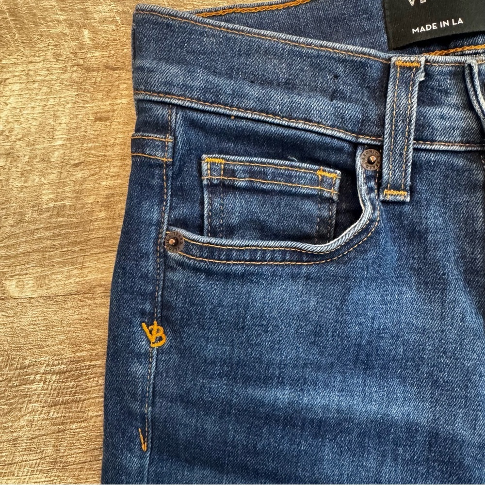 Veronica Beard Carly Kick Flare High Rise Bright Blue Jeans Womens Sz. 24 - Picture 6 of 10